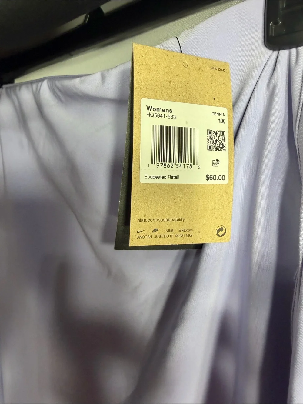 Nike Light Lavender Women's Athletic Skort size 1X new W tags